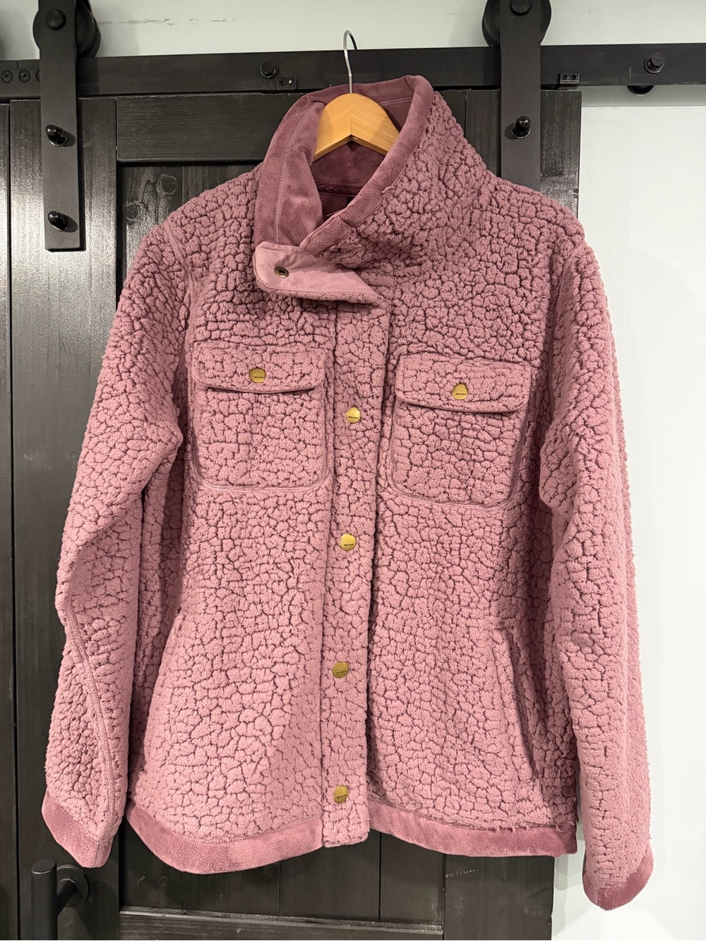 Marmot Dusty Rose Sherpa Jacket with Snap Front